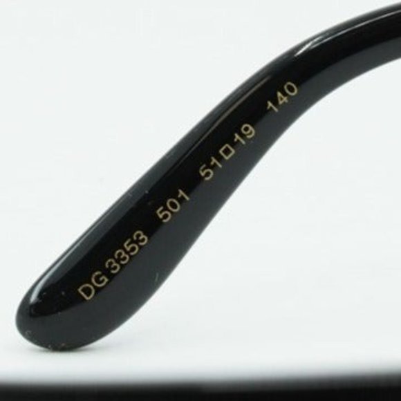 FINAL PRICE NEW DOLCE & GABBANA DG3353 501 BLACK 51MM EYEGLASSES - Picture 7 of 10